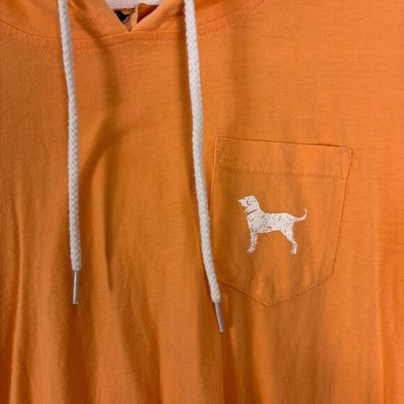 The Black Dog Orange Hooded Long Sleeve Top Women's Size Medium - Picture 4 of 10